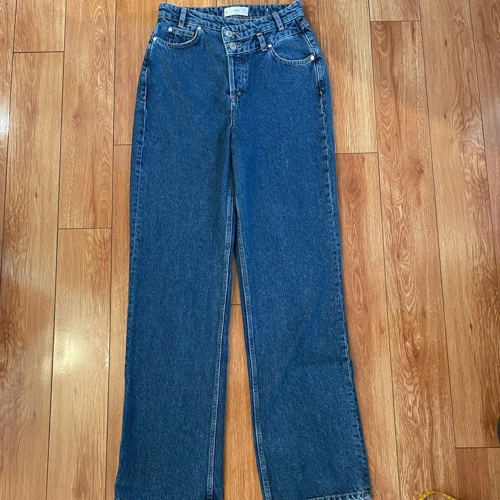 MNG Denim Blue Straight Leg Women's Jeans - Picture 2 of 10